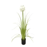 نبتة الليوم زهرة بيضاء زخرفية صناعية، مقاس 70 سم 