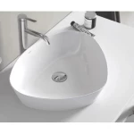 Oval Ceramic Counter Top Wash Basin 50×40.5 cm, Brilliant White