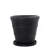 Fiberglass Pot, Round, 40cm Width, 45 cm Height, Black