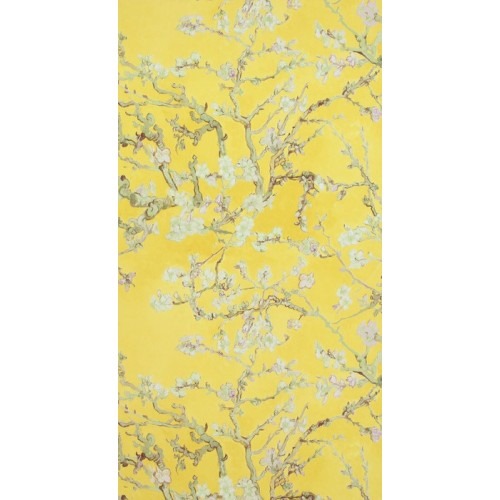 Dutch Leaf-Patterned Wallpaper Size 10m x 0.53m, Yellow Color | Balbaid Decor Company