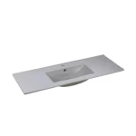 Porcelain Edge Basin without Cabinet Size 121×46.5×27 cm, Maze Model, Grey Color