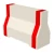 Red and White Reinforced Concrete Barriers Size 120*100*55 cm Without Hook, Single Forklift Opening for Lifting and Slotted Drain Holes