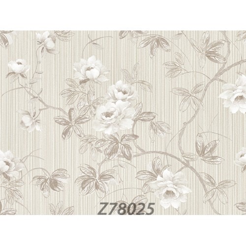 Italian Wallpaper Floral Design 10m x 1.06m Light Beige, Model 78025 | Balbaid Decor Company
