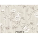 ورق حائط ايطالي تصميم ورود مقاس 10 م×1.06 م، بيج فاتح، موديل 78025