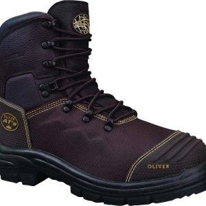 Oliver Work Shoes Size 11.5, Brown Nubuck Leather, Waterproof, 6 Inch Height | Reda Safe