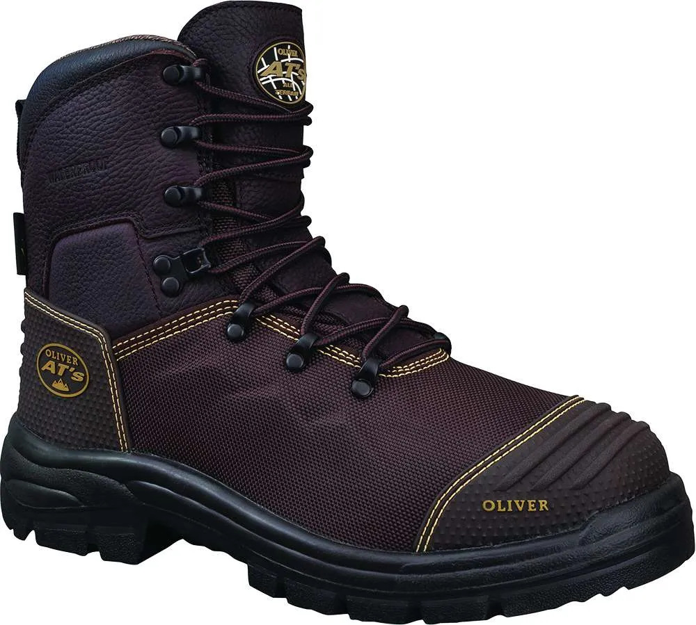Oliver Work Shoes Size 11.5, Brown Nubuck Leather, Waterproof, 6 Inch Height | Reda Safe