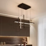 نجفة مودرن أبعاد 80×25 سم، ارتفاع 60 سم، طول السلك 70 سم