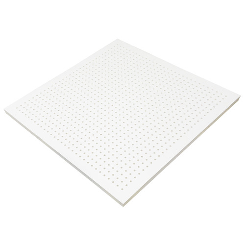 PVC Coated Perforated Gypsum Ceiling Tile 600x1200 mm, 12.5 mm Thickness, White, Circle Design | Quality Industry Co. Ltd