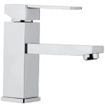 Italian Automatic Square Washbasin Tap, Brass, Chrome Color