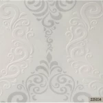 ورق جداري كلاسيكي طول 10 م، عرض 0.53 م، لون رمادي شاحب، موديل 225034VE