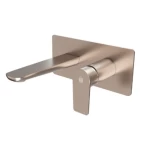 Washbasin Bathroom Mixer Wall Mounted With Frame 25×1×17.8 cm, Matt Nickel