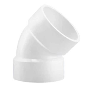 كوع UPVC زاوية 45° مقاس 3 إنش أبيض اللون | مجموعة شركات الجودة الصناعية