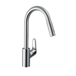 Pull-Out kitchen Washbasin Mixer, Model Focus M41, Chrome Color