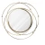 Wall mirror, size 77×77 cm, golden color.