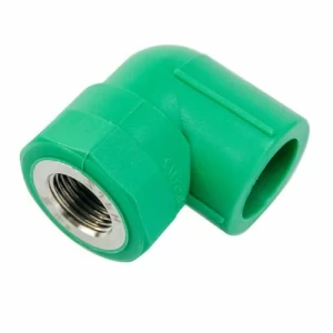 PPR Plastic Elbow 90 Degree With Female Thread Size 25 mm × 1/2 inch Outside Diameter 34 mm Green | Modern Technology Factory for Plastic