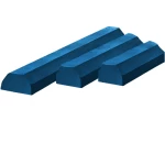 Reinforced Concrete Wheel Stoppers Size 180×15×20 cm Color Blue