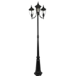 عامود إضاءة خارجي ، لون أسود، مقاس 205 ×50 سم