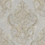 ورق جداري ايطالي مقاس 10 م×1.06 م، لون رمادي داكن، موديل 83418