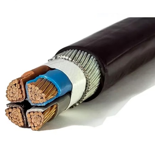 كابل 4 خط 4 مم 0.6/1 ك.ف نحاس مجدول عزل XLPE مسلح SWA طول 1000 متر | بحرة للكابلات