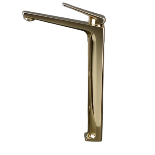Sink Mixer Brass 29.7 cm Length, 20.5 cm Width, 15 Bar Pressure, Shiny Gold | 