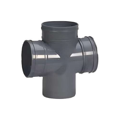 قسام دبل °87.5 يو بي في سي مقاس 160 mm، طول 219 mm، لون رمادي | مصنع Cosmoplast