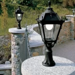Outdoor Wall Lighting Lantern, Black Color, Size 47x23 cm