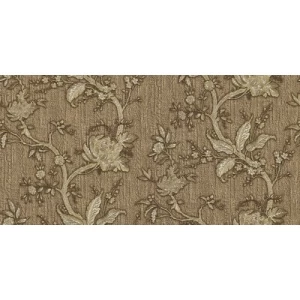 Italian Wallpaper Floral Design 10mx1.06m, Brown Color, Model 38011 | Balbaid Decor Company