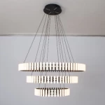LED Circular Chandelier with 62 cm and 43 cm Diameter, white Color