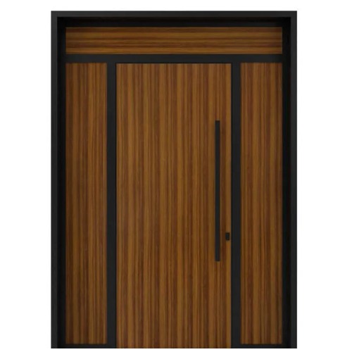Aluminum Exterior Door Rust Resistant Black with Brown, Model 90 | 