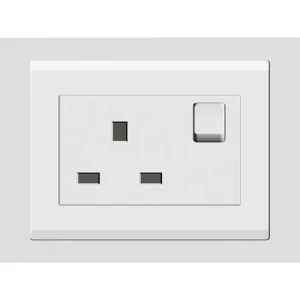 Triple Socket with Switch 13 Amp 7×7 cm White Color | Art DNA