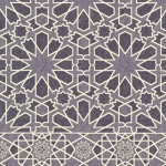 موكيت المساجد لون رمادي، طول الخيط 12 ملم، زخرفة إسلامية، موديل حراء