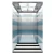 Machine roomless passenger elevator, compact design, 630 KG load, 1 m/s speed, 8 persons capacity, etched PVD finish