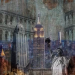 ورق حائط تصميم ثلاثي الابعاد مقاس 10م×0,53م، لون رمادي ازرق