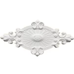 Decorative Ceiling Ornament, Size 60x30 cm, White Color | Zakharef Company