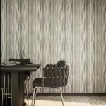 ورق جداري نقشات طول 10 م، عرض 50 سم، لون رمادي