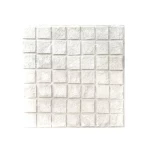 بلاط أرضيات أسمنتي تصميم مربع، لون أبيض، مقاس 40×40×4 سم | وسد للصناعة