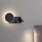 مصباح جداري مودرن، اسود، إضاءة خافتة، أبعاد 10×20 سم