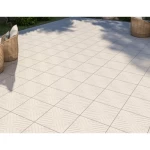 Outdoor Ceramic Floor Tiles Size 43x43x1.3 cm, White Color, Terravera Model