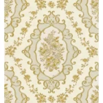 Italian Wall Covering, size 10m x 0.73m, Creamy with Gold, Model 27013
