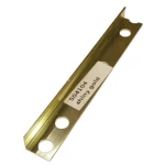 L-Shaped Aluminum Accessory for Flooring, Size 240 × 1 cm, shiny Gold Color