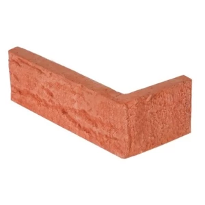 Red Brick Facade For Corners Size 107.5×65×20×215 mm, Weight 0.9 kg | Al Diyar for bricks and cladding brick