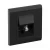 Socket 1 Gang SAT OUTLET, Length 7 cm, Width 7 cm, Black Color, ABB Brand