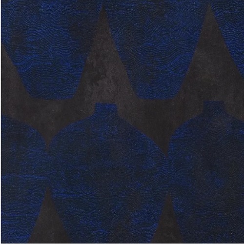 Patterned Wallpaper Terra, 1.005 cm x 70 cm, Dark Blue | Abyat Company