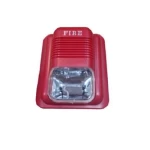 صافرة إنذار مع ضوء وميض، ابعاد 86×123×63 مم، معدل الوميض 76 مرة/دقيقة