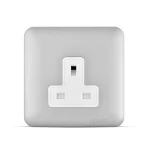 فيش مفرد 13 أمبير سبكترا، لون فضي فاتح، 7×7 سم، 250 فولت 