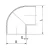 كوع HDPE زاوية 90° مقاس 50 مم، سمك 2.3 مم، لون أسود | مصنع الاتحاد للانابيب - Image 2