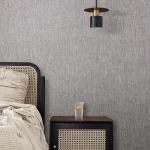 ورق جدران سادة فينيل 15.6 م×106 سم، لون رمادي غامق 