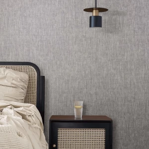 Plain Vinyl Wallpaper 15.6m×106cm Dark Gray Color | Luxury line