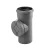 UPVC Plastic Access Tee Diameter 110 mm, Length 320 mm, Grey Color | Cosmoplast Factory