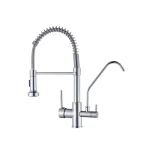 Three lines with One line desalination Sink Mixer , Chrome Color